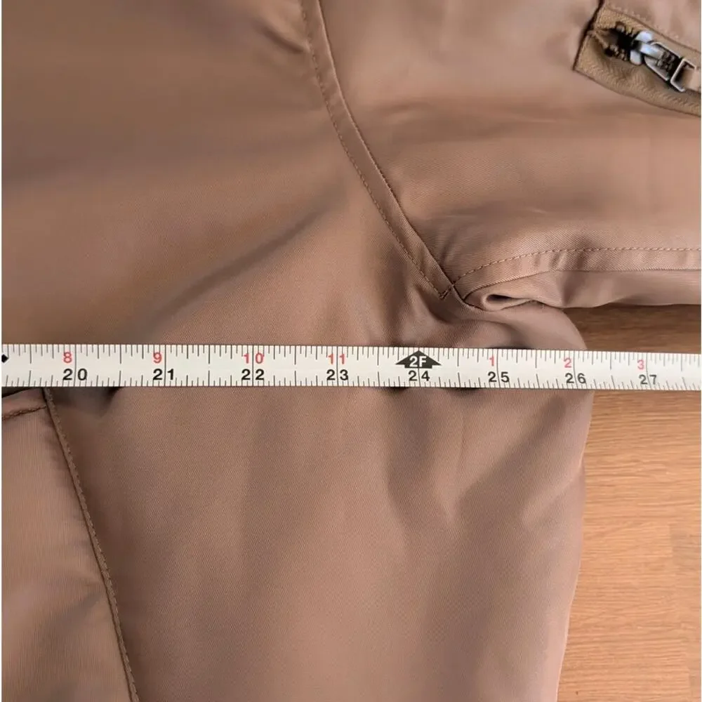 Anine Bing Leon Bomber Jacket Womens L Sepia Oversized Long Sleeve Full Zip NWT